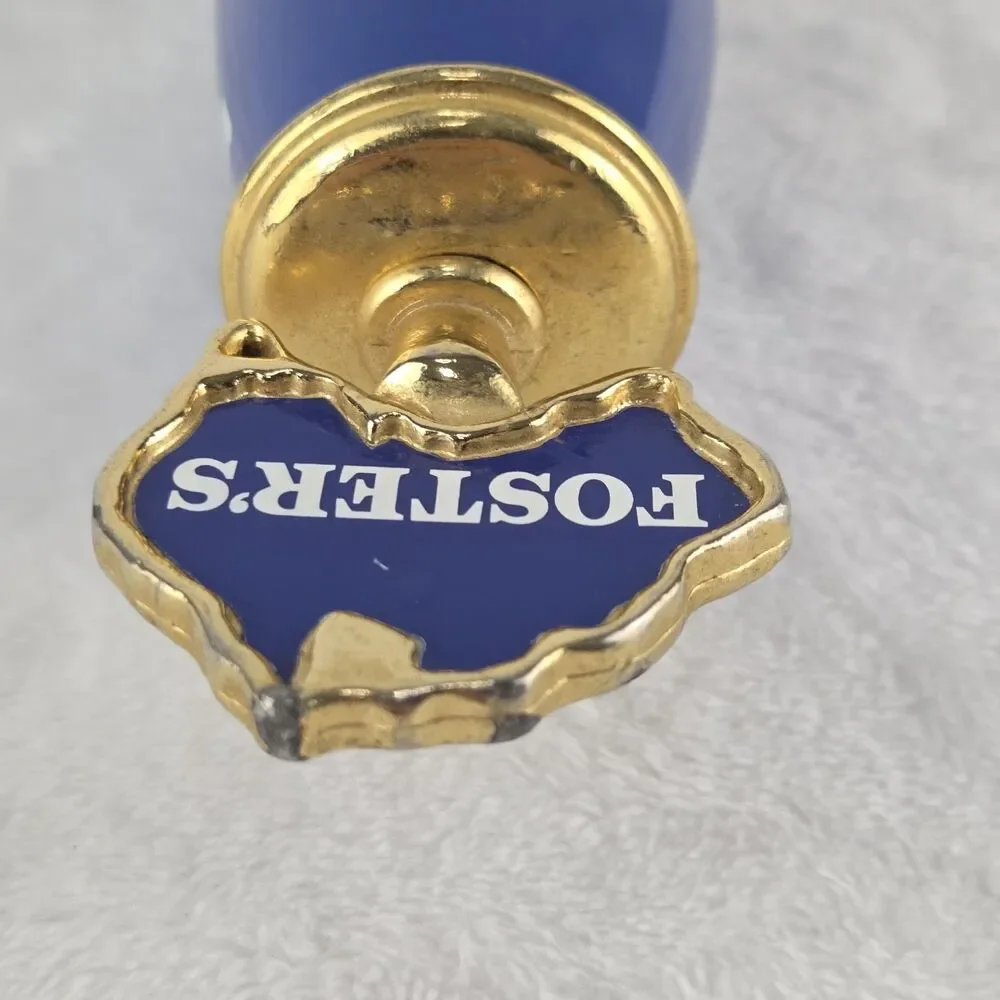 Foster's Lager Beer Tap Handle Blue Gold Draft Beer Knob Bar Man Cave Decor